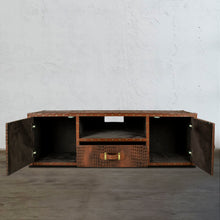 Load image into Gallery viewer, Streamer Trunk Plasma TV Console - Vintage Brown