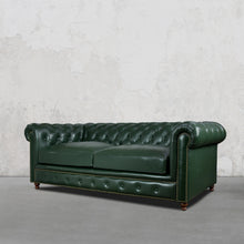 Load image into Gallery viewer, Gentleman's Club Three Seater Chesterfield Sofa