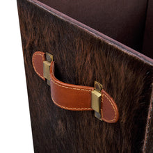 Load image into Gallery viewer, Minsk Genuine Hair-on Leather 10 L Bin