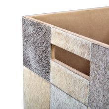 Load image into Gallery viewer, Trafalgar Umbrella Bin in Genuine Hair-on Leather 20 L - Natural Beige