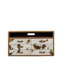 Load image into Gallery viewer, Vintage Trunk Chest of Drawers cum TV Unit - Natural Hair-on