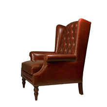 Load image into Gallery viewer, Heritage Wing Reading Chair with Foot Stool