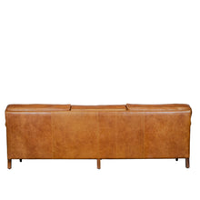 Load image into Gallery viewer, Lancashire Round Arm Four Seater Leather Sofa