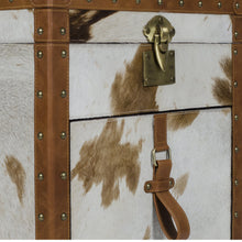 Load image into Gallery viewer, Hair-on Leather Bed Side Table