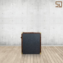 Load image into Gallery viewer, Brown Hair-on Leather Bed Side Table