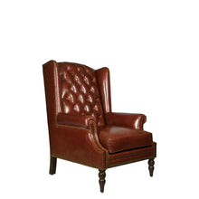 Load image into Gallery viewer, Heritage Wing Reading Chair with Foot Stool