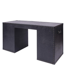Load image into Gallery viewer, Directors Desk in Black Leather