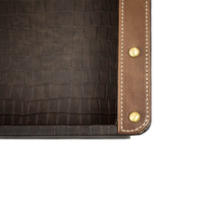 Load image into Gallery viewer, Tray On Stand in Brown Leather