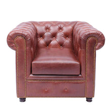 Load image into Gallery viewer, Gentleman's Club Single Seater Chesterfield Sofa