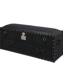 Load image into Gallery viewer, Long Seating and Storage Trunk - Black