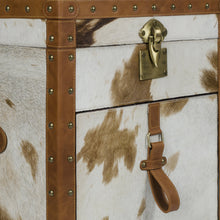 Load image into Gallery viewer, Hair-on Leather Bed Side Table