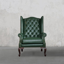 Load image into Gallery viewer, Heritage Wing Chair in Bottle Green