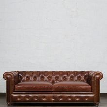 Load image into Gallery viewer, Gentleman’s Club Three Seater Chesterfield Sofa