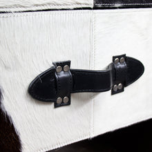 Load image into Gallery viewer, Black & White Hair-on Bed Side Table