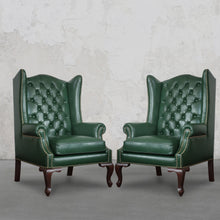 Load image into Gallery viewer, Heritage Wing Chair- Bottle Green