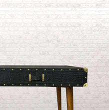Load image into Gallery viewer, The Edwardian Study Desk in Black Leather