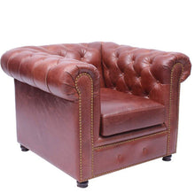 Load image into Gallery viewer, Gentleman's Club Single Seater Chesterfield Sofa