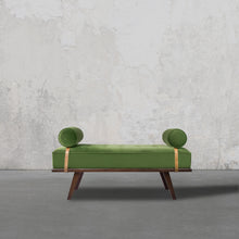 Load image into Gallery viewer, Nordic Bench - Green Fabric