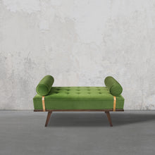 Load image into Gallery viewer, Nordic Bench - Green Fabric