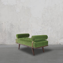 Load image into Gallery viewer, Nordic Bench - Green Fabric