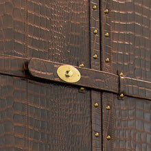 Load image into Gallery viewer, Heritage Trunk Bar Cart - Vintage Brown Tan