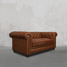 Load image into Gallery viewer, Gentleman's Club Two Seater Chesterfield Sofa
