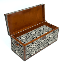 Load image into Gallery viewer, Tribal Textile Seating cum Storage Trunk