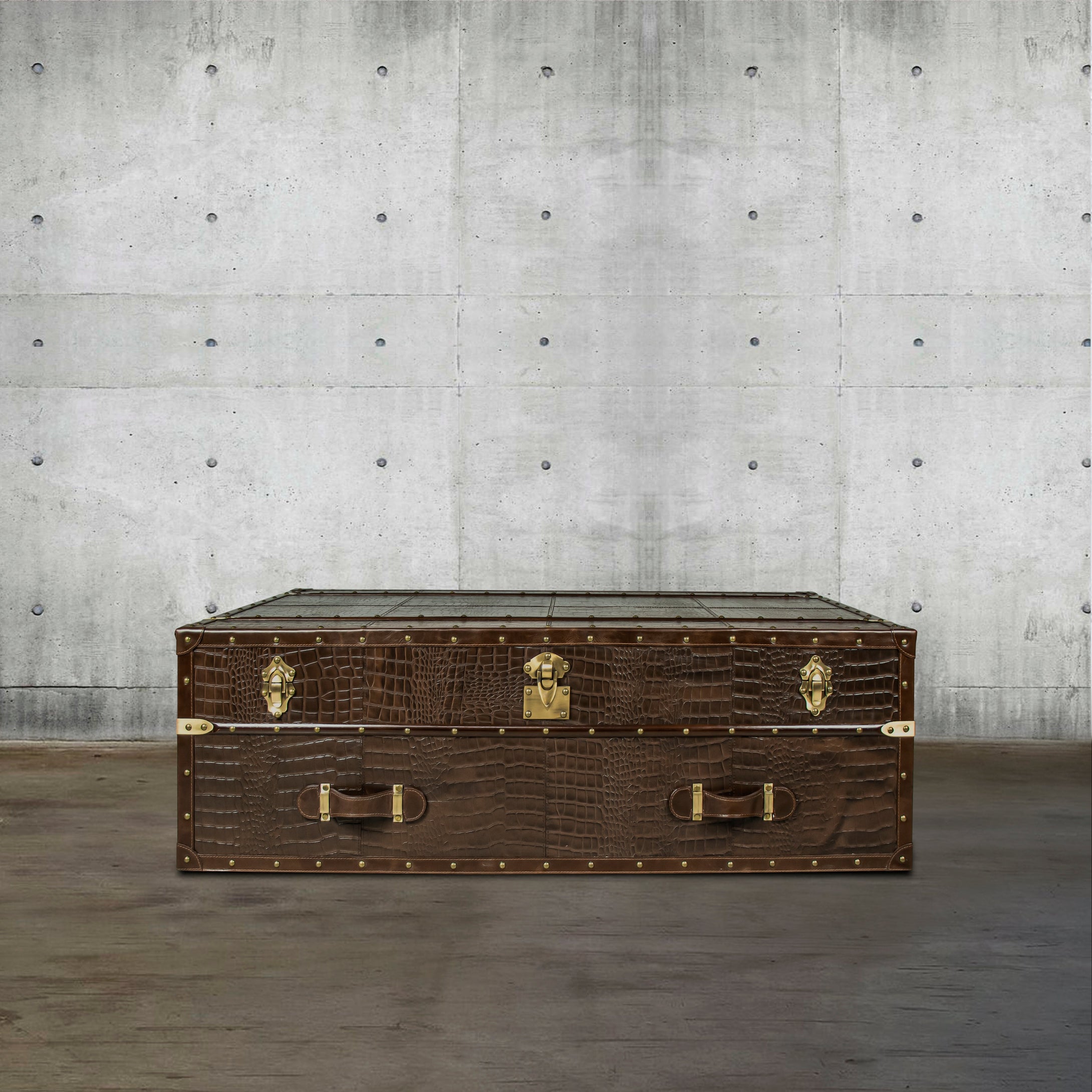 Streamer Trunk Coffee Table - Vintage Brown