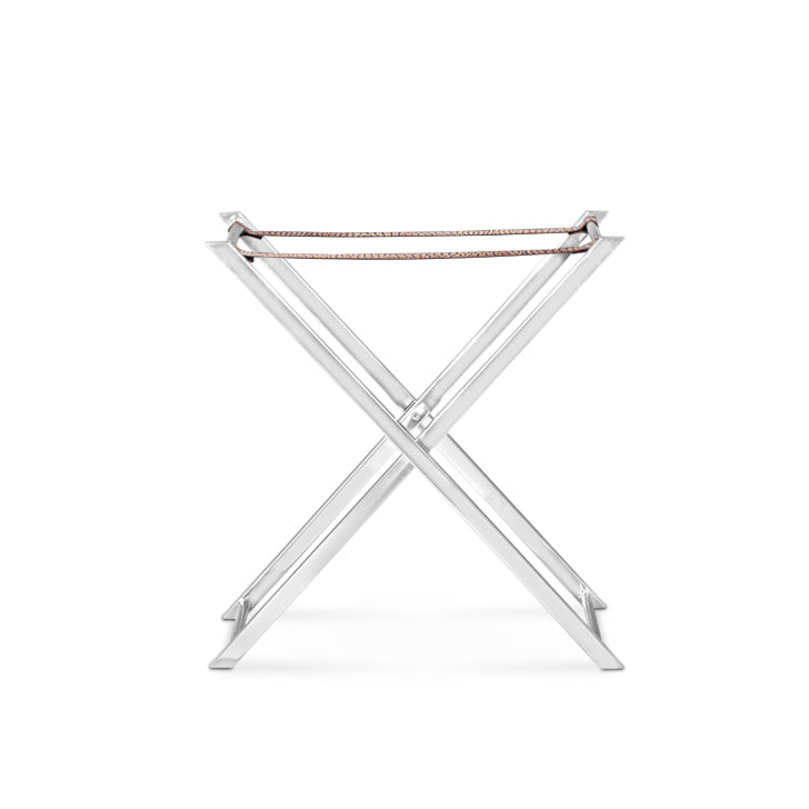 Tray On Stand in Brown Two Tone Leather