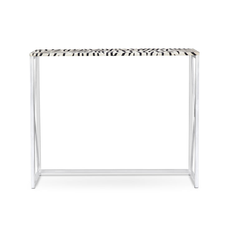 Console Table in Hair-on Leather