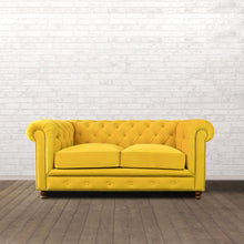 Load image into Gallery viewer, Gentleman&#39;s Club Two Seater Chesterfield Sofa
