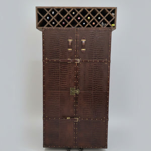 Heritage Bar Cabinet 6 ft - Vintage Brown