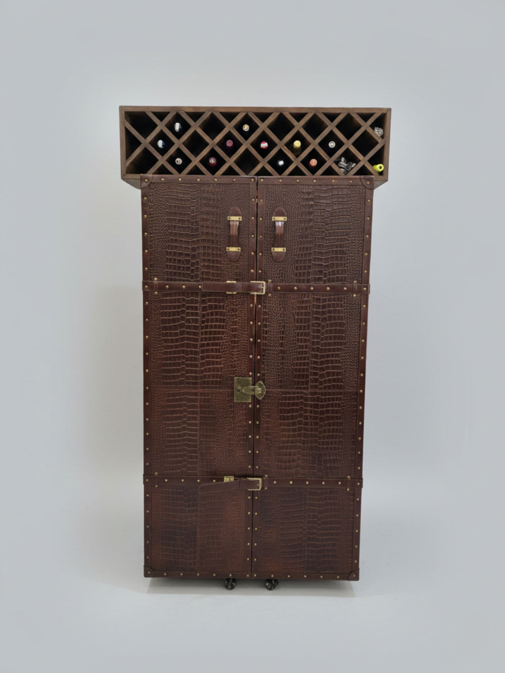 Heritage Bar Cabinet 6 ft - Vintage Brown