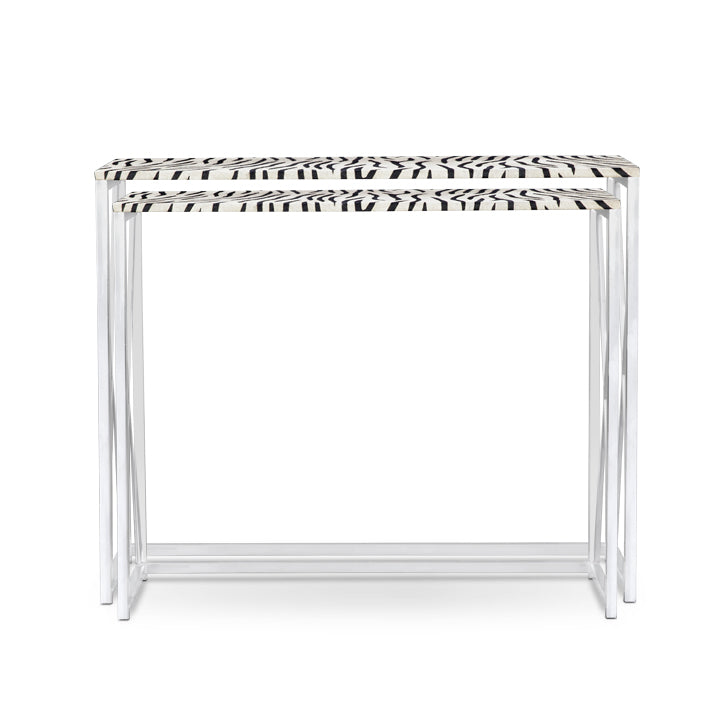 Console Table in Hair-on Leather
