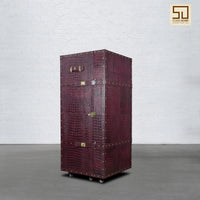 Single Door Trunk Bar - Burgundy