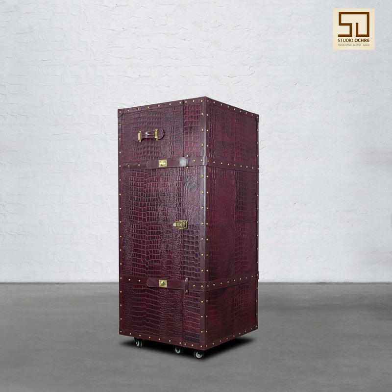 Single Door Trunk Bar - Burgundy