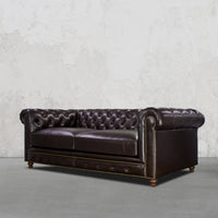 Gentleman's Club Three Seater Chesterfield Sofa