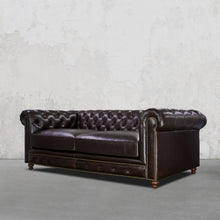 Load image into Gallery viewer, Gentleman&#39;s Club Three Seater Chesterfield Sofa
