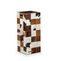 Trafalgar Umbrella Bin in Genuine Hair-on Leather 20 L - Natural Brown