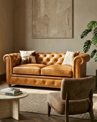 Gentleman's Club Two Seater Chesterfield Sofa