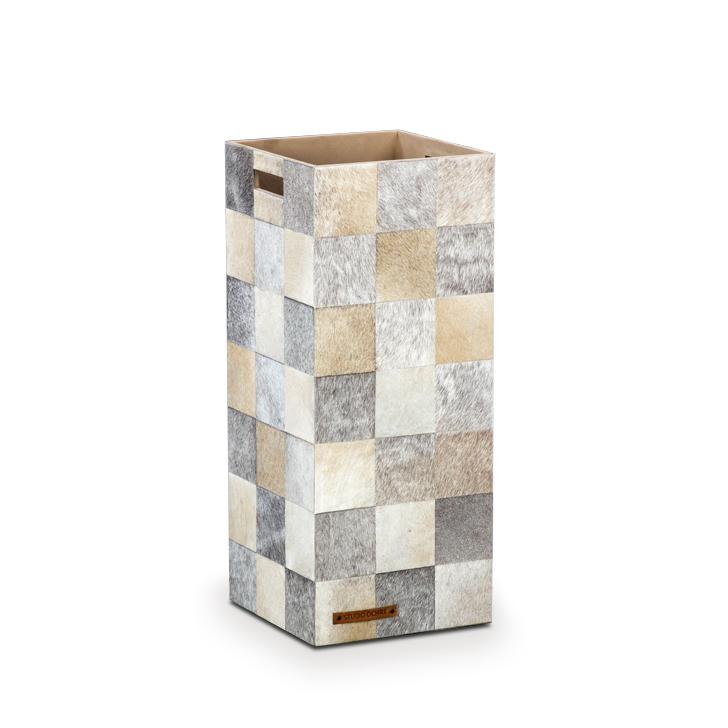 Trafalgar Umbrella Bin in Genuine Hair-on Leather 20 L - Natural Beige