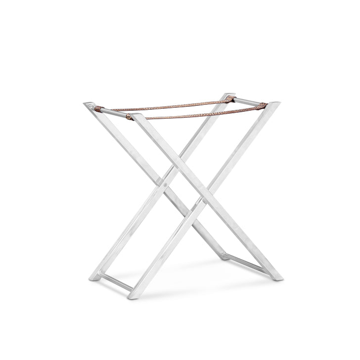 Tray On Stand in Brown Two Tone Leather