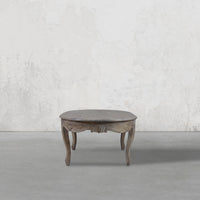 French Distressed Country Style Oval Coffee Table