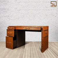 Directors Desk in Vintage Tan Leather