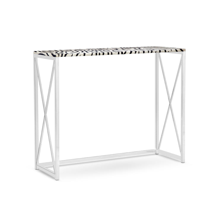Console Table in Hair-on Leather