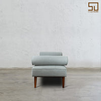 Nordic Bench in Grey Fabric