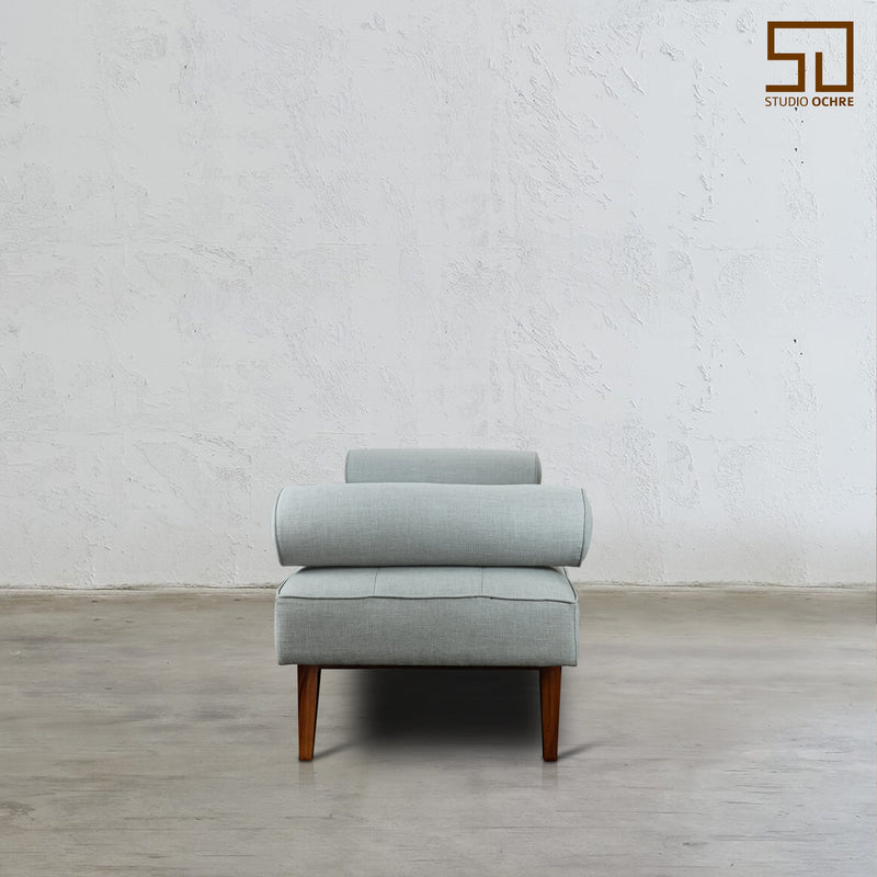 Nordic Bench in Grey Fabric
