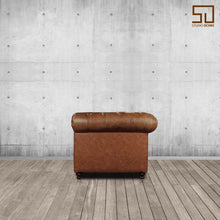 Load image into Gallery viewer, Gentleman&#39;s Club Three Seater Chesterfield Sofa
