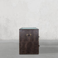Directors Desk in Vintage Brown Leather