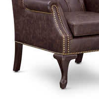 Heritage Wing Chair in Espresso Brown